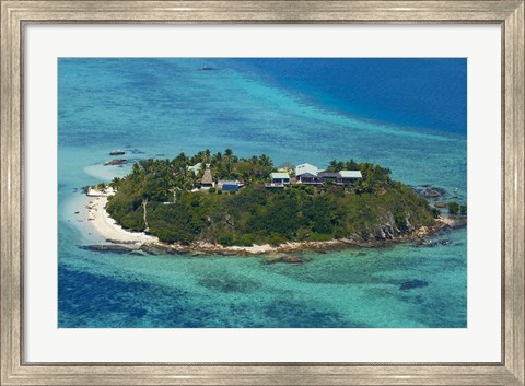 Framed Wadigi Island, Mamanuca Islands, Fiji Print