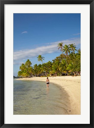Framed Beach, Plantation Island Resort, Fiji Print