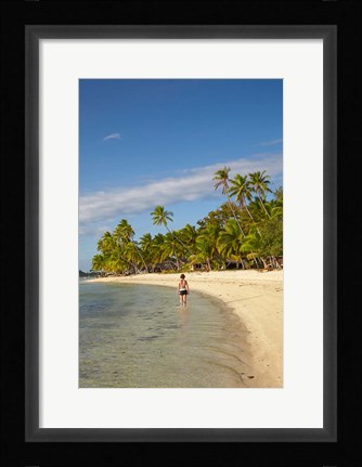 Framed Beach, Plantation Island Resort, Fiji Print
