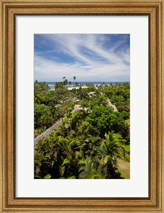 Framed Outrigger on the Lagoon, Coral Coast, Viti Levu, Fiji Print
