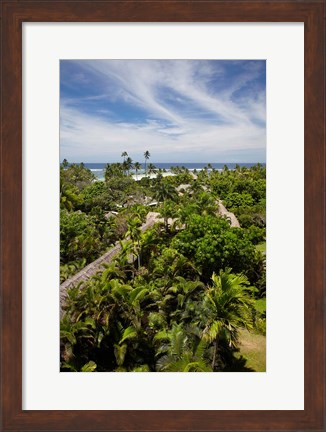 Framed Outrigger on the Lagoon, Coral Coast, Viti Levu, Fiji Print
