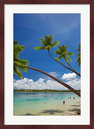 Framed Palm trees, Shangri-La Fijian Resort, Yanuca Island, Coral Coast, Viti Levu, Fiji Print