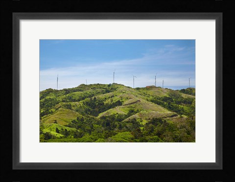 Framed Wind energy farm, Sigatoka, Coral Coast, Viti Levu Fiji Print