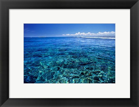 Framed Fiji Islands, Tavarua, coral reef Print