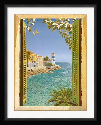 Framed Rinestra Sul Mare Print