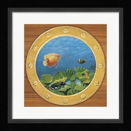 Framed Deep Blue Print