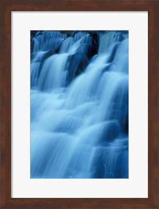 Framed Kent Falls in Kent Falls State Park, Connecticut Print