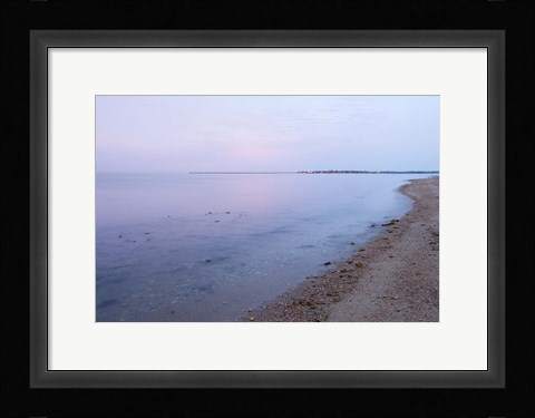 Framed Early Morning on the Beach at Griswodl Point in Old Lyme, Connecticut Print