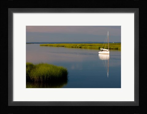 Framed Sailboat, Connecticut River Print