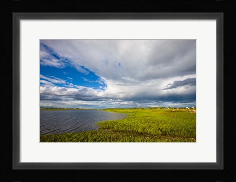 Framed Salt Marsh side of Long Beach in Stratford, Connecticut Print