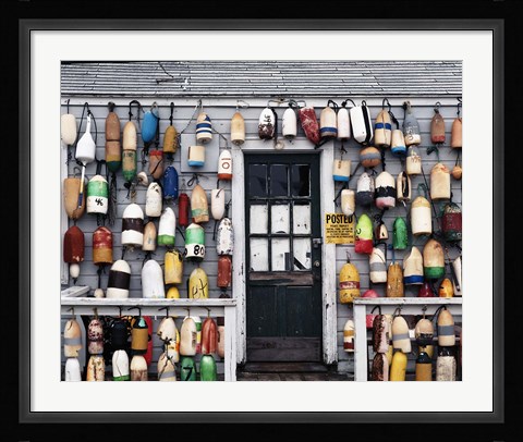 Framed Fishing shack, Niantic, Connecticut Print