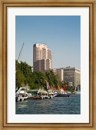 Framed Nile River, Cairo, Egypt, North Africa Print