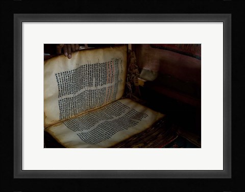 Framed Ethiopia, Blue Nile River Basin, Coptic scripture Print