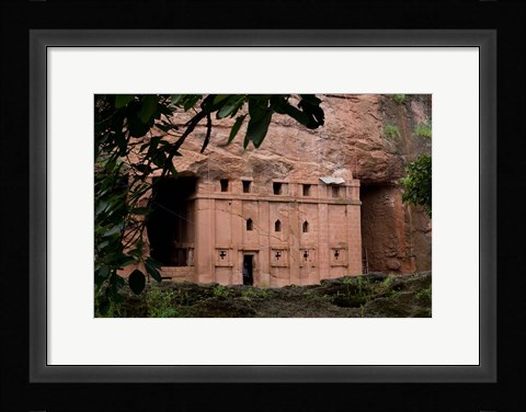 Framed Rock-Hewn Coptic Church, Blue Nile River Basin, Ethiopia Print