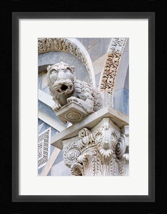 Framed Gargoyle of Duomo Pisa, Pisa, Italy Print