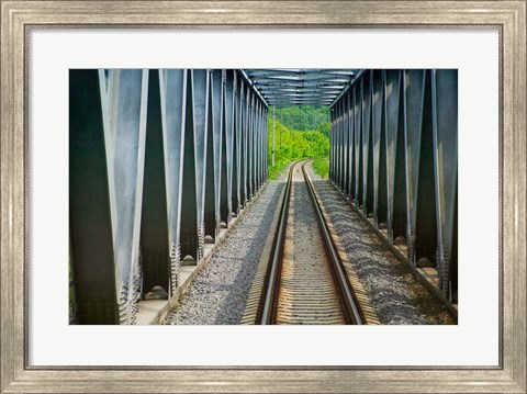Framed Suspending bridge, Bratislava, Slovakia Print