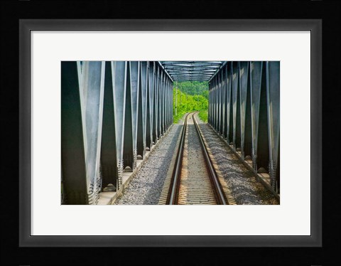 Framed Suspending bridge, Bratislava, Slovakia Print
