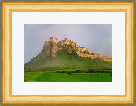 Framed Spissky Hrad in Mist, Slovakia Print
