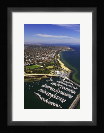 Framed WWI Submarine Wreck, Picnic Point, Sandringham, Port Phillip Bay, Melbourne, Victoria, Australia Print