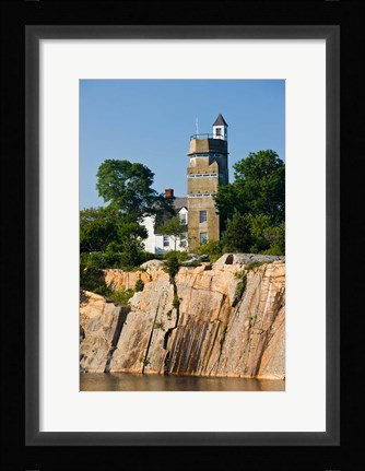Framed MA Cape Ann, Halibut Point SP, WWII Submarine Print
