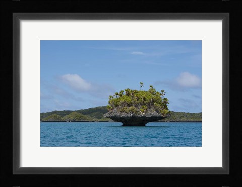 Framed Lagoon inside volcanic caldera, Fiji Print