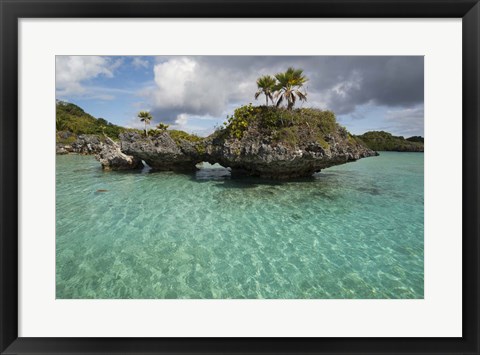 Framed Island of Fulanga, Fiji Print