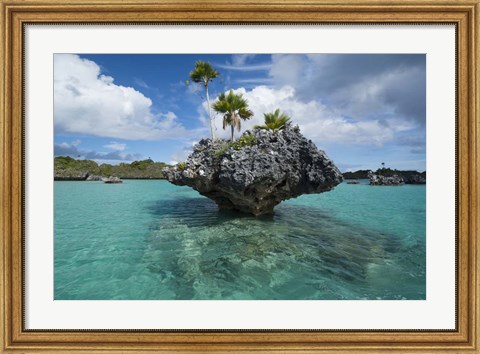 Framed Scenic lagoon, Southern Lau Group, Island of Fulanga, Fiji Print