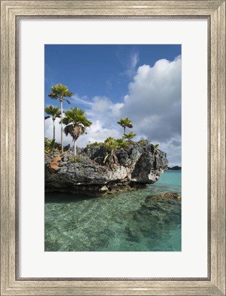 Framed Fiji, Southern Lau Group, Island of Fulanga. Scenic lagoon located inside volcanic caldera. Print
