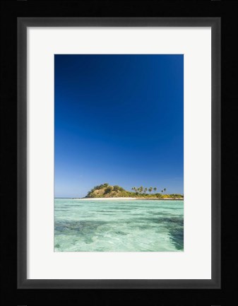 Framed Turquoise waters of Blue Lagoon, Yasawa, Fiji Print