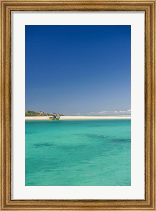 Framed Turquoise waters of Blue Lagoon, Fiji, South Pacific Print