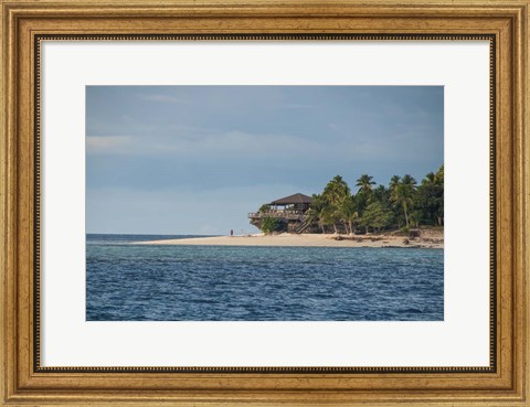 Framed Beachcomber Island, Mamanucas, Fiji, South Pacific Print