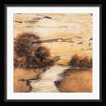 Framed Dina Lowery - Evenings Amber I Size 27.5x27.5 Print