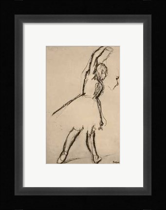 Framed Etude de Danseuse II Print