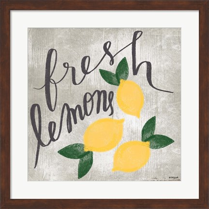 Framed Fresh Lemons Print