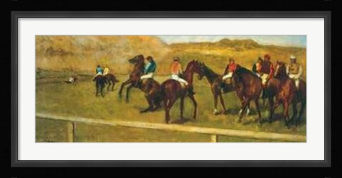 Framed Chevaux de Courses Print