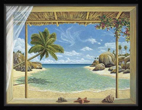 Framed Seychelles View Print