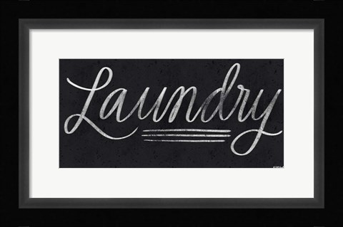 Framed Laundry Chalkboard Print