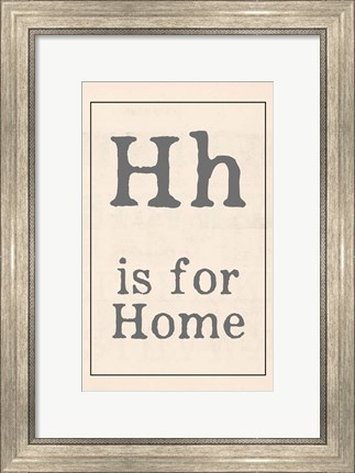 Framed H is for Home Print