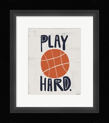 Framed Basketball Print