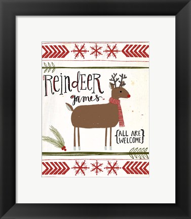 Framed Reindeer Games Print