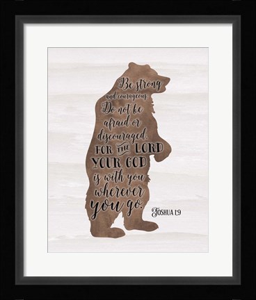 Framed Joshua 1-9 Print