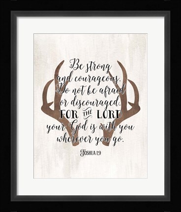 Framed Joshua 1-9 Print