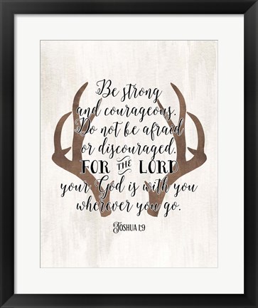 Framed Joshua 1-9 Print