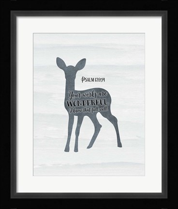 Framed Psalm 139-14 Print