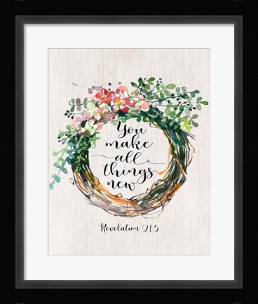 Framed Revelation 21-5 Print