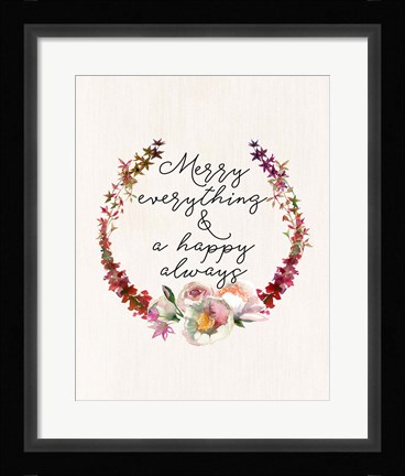 Framed Merry Everything Print