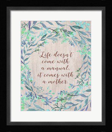 Framed Mom Manual Print