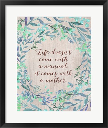 Framed Mom Manual Print