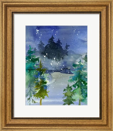Framed Watercolor Winter Print
