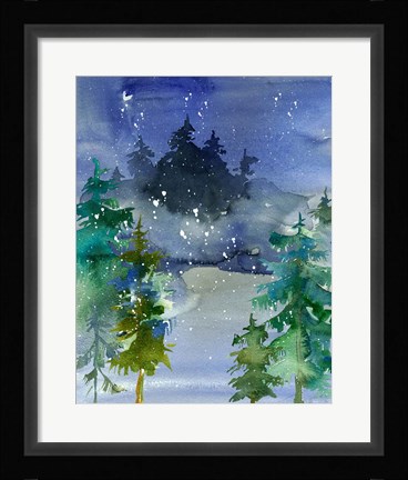 Framed Watercolor Winter Print